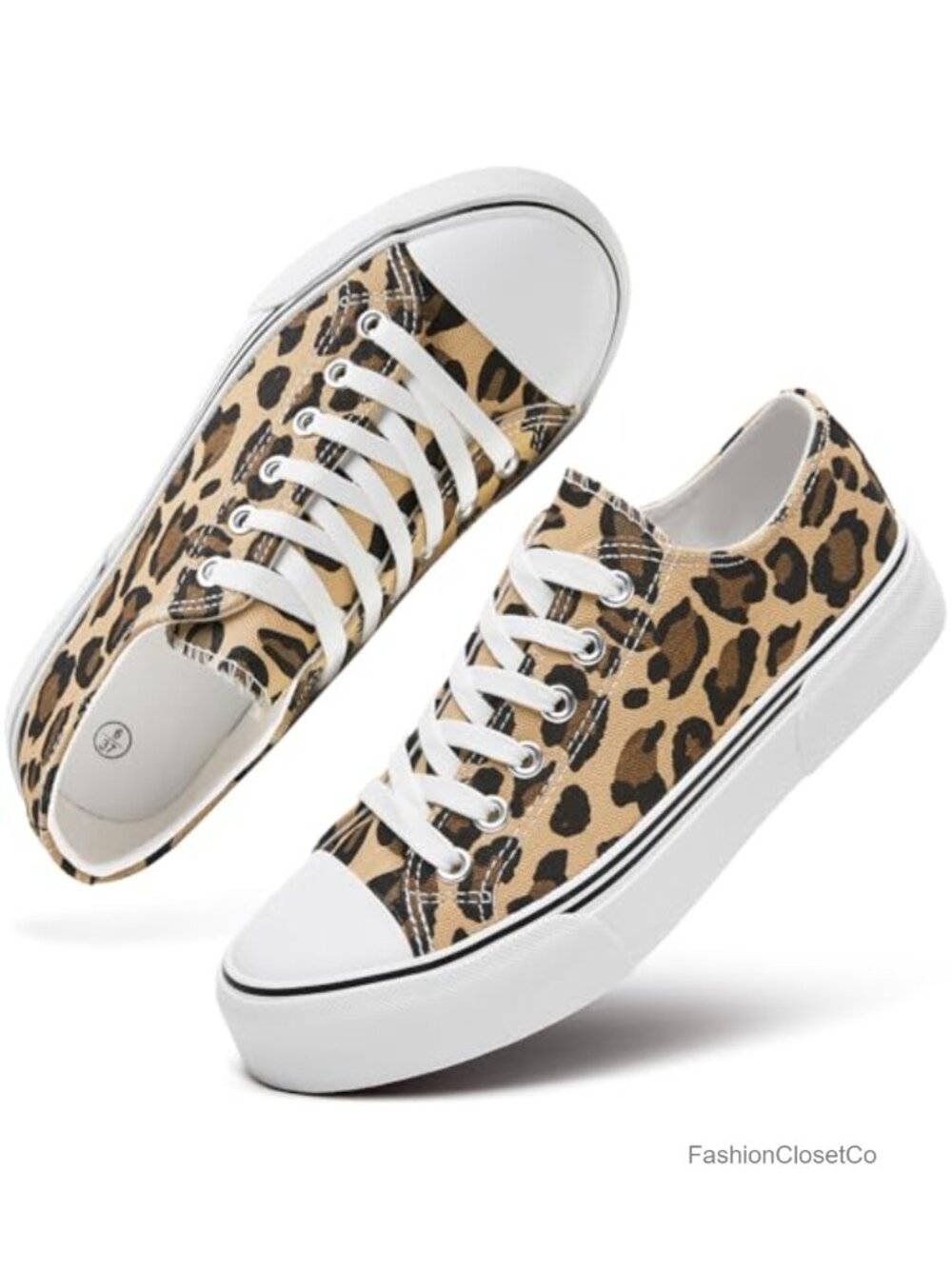 Women's Canvas Sneakers Low Top Slip On Casual Lace Up Memory Foam Shoes